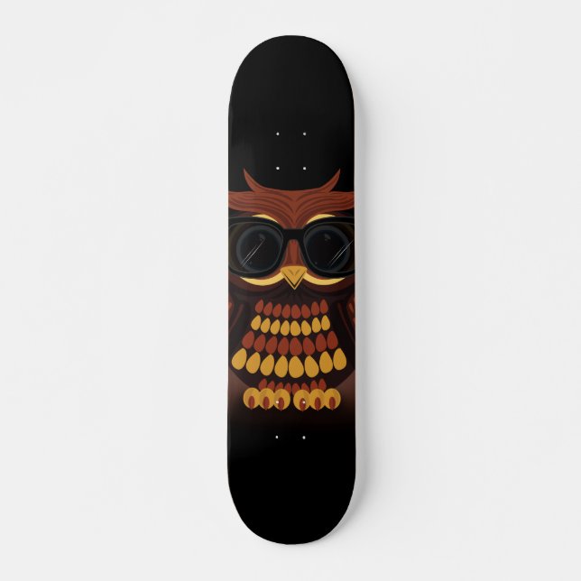 Cool Owl Skateboard (Front)