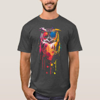 Cool owl wearing glasses