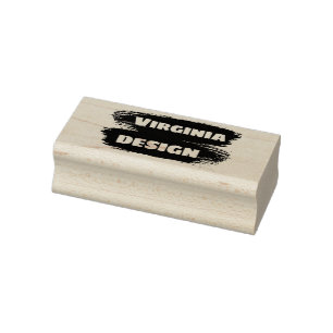 Cool Pain Brush Stroke Stylish Personalised Name  Rubber Stamp