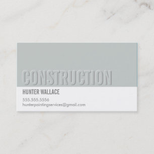 COOL PAINT CHIP swatch embossed look type grey Business Card