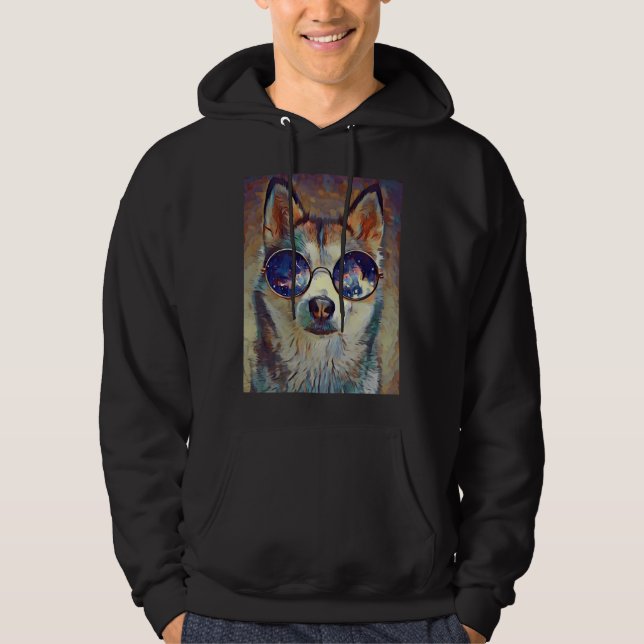 Cool Paint Husky Hoodie (Front)
