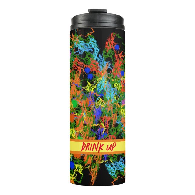Cool Paint Splotch Fun Artsy Style Design Thermal Tumbler (Front)