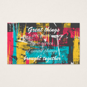 Cool paint strokes famous quote “Great things