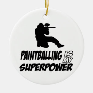 Cool Paintball designs Ceramic Tree Decoration
