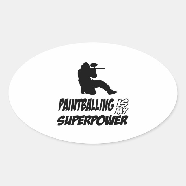 Cool Paintball designs Oval Sticker (Front)