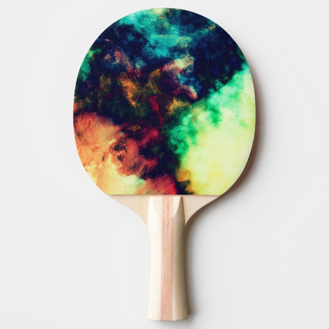Cool Painted Dark Abstract Smoke Pattern Ping Pong Paddle (Front)