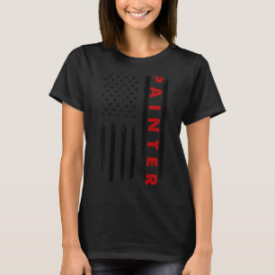 Cool Painter For Men Women American Flag Painters T-Shirt