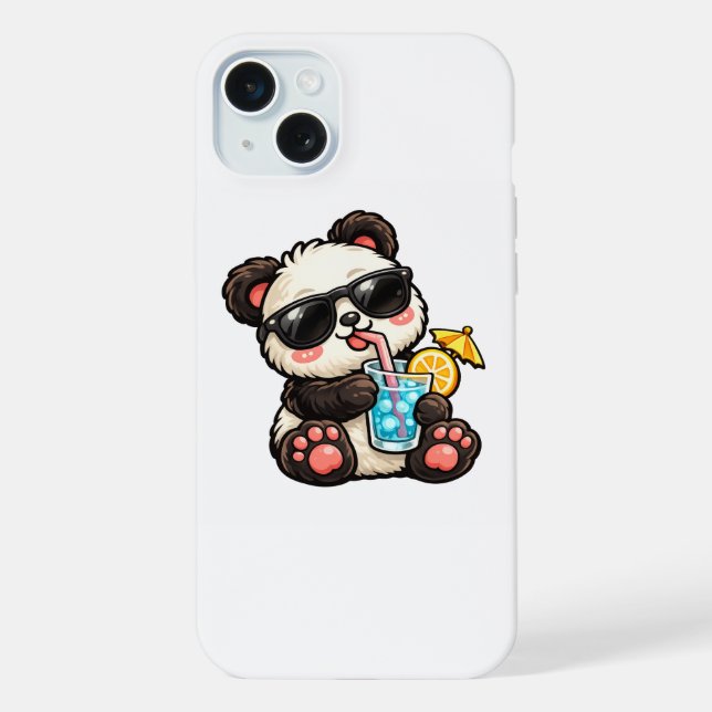 Cool Panda Drink iPhone Case (Back)