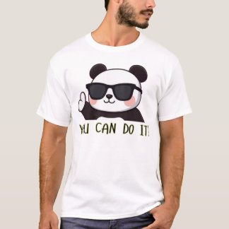 Cool Panda Finger you can do it T-Shirt