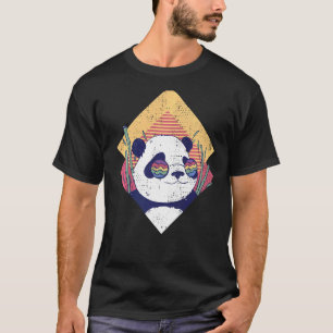 Cool Panda  Retro  Panda Bear In Sunglasses T-Shirt