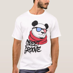 Cool Panda Street Groove Graffiti T-Shirt
