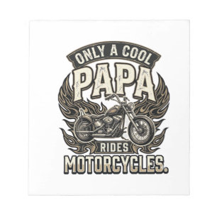 Cool Papa Motorcycle Vintage Biker Notepad