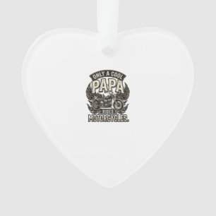 Cool Papa Motorcycle Vintage Biker Ornament