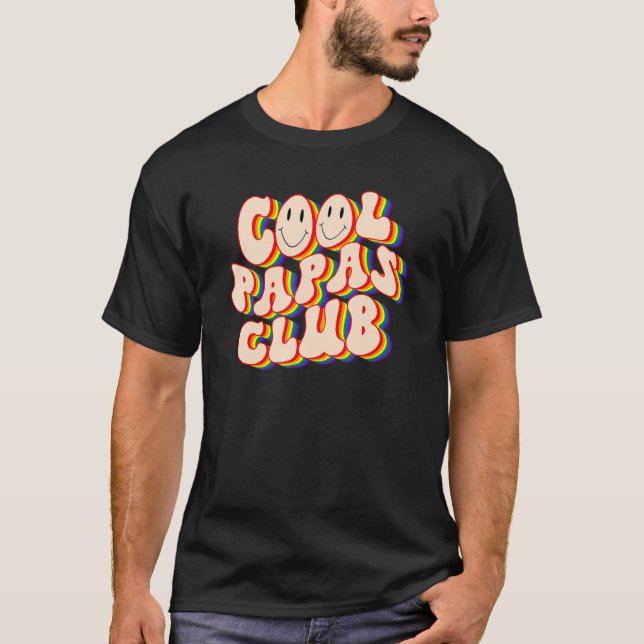 Cool Papas Club LGBTQ Pride Gay Pride Rainbow LGBT T-Shirt (Front)