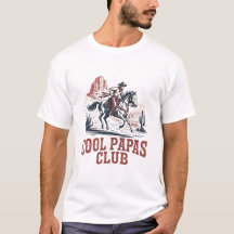 Cool Papas Club Retro Western Cowboy Dad funny