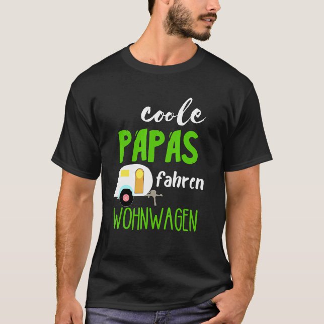 Cool Papas Driving Caravan Camper Camping T-Shirt (Front)