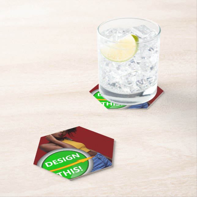 COOL! Paper Coasters - Hexagon - Custom (Insitu)