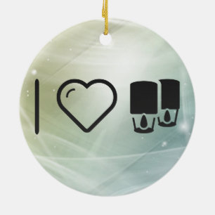 Cool Paper Lanterns Ceramic Ornament