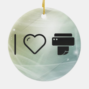 Cool Paper Printer Ceramic Tree Decoration