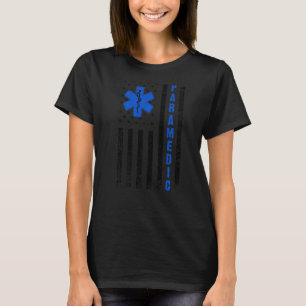Cool Paramedic For Men Women EMT EMS Medic US Flag T-Shirt