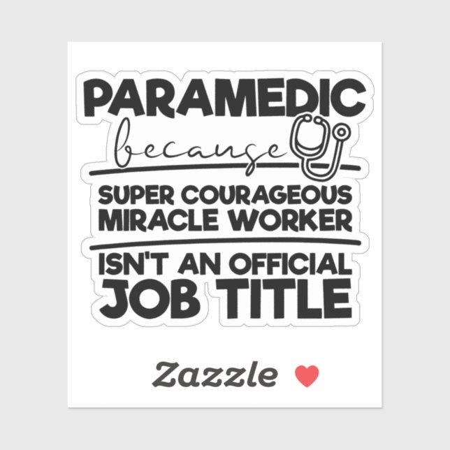 cool Paramedic work word art (Sheet)