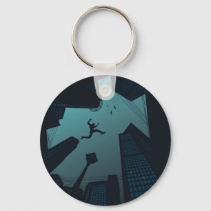 Cool PARKOUR Teen Graphics Building Roof Jumping Key Ring