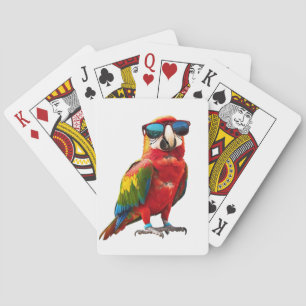 Cool Parrot with Sunglasses Playing Cards