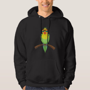 Cool Parrot With Sunglasses Tropical Sun Glasses S Hoodie