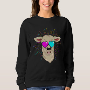 Cool Party Animal Farmer Sunglasses Goat Sweatshirt