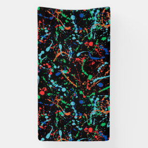 Cool Party Paint Splashes 1.6x3 Vinyl Banner