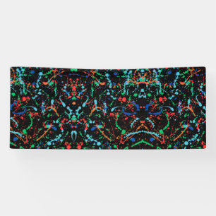 Cool Party Paint Splashes 2.5x6 Vinyl Banner