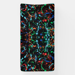Cool Party Paint Splashes 2x1 Vinyl Banner