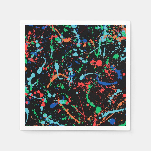 Cool Party Paint Splashes 3 Ply Napkins (Front)
