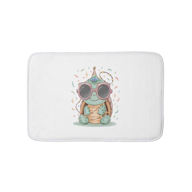 Cool Party Turtle Bath Mat (Front)