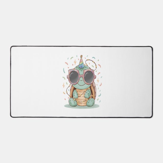 Cool Party Turtle Desk Mat (Front)