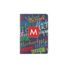 cool passport for a boy with colourful names