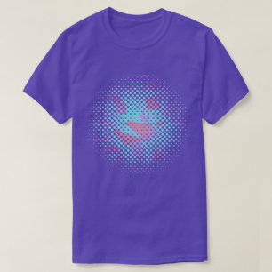 Cool Pastel Camo Pattern Halftone T-Shirt