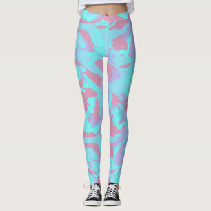 Cool Pastel Camo Pattern Leggings