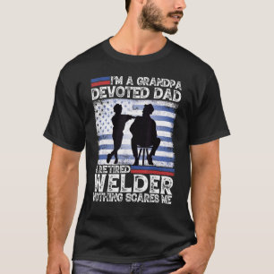 Cool Patriot American Flag Welding Weld Retired We T-Shirt