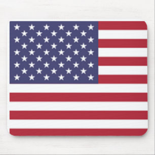 Cool Patriotic American Custom US Flag Design Mouse Pad