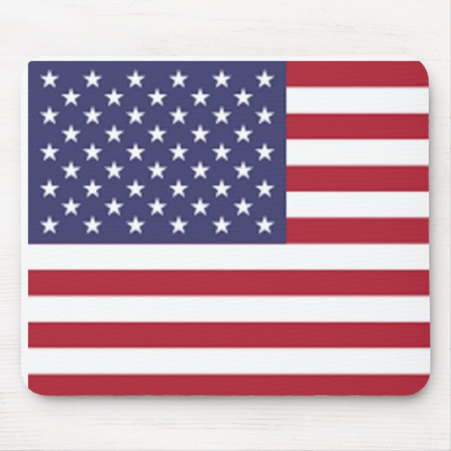 Cool Patriotic American Custom US Flag Design Mouse Pad (Front)