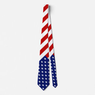 Cool Patriotic American Flag Tie