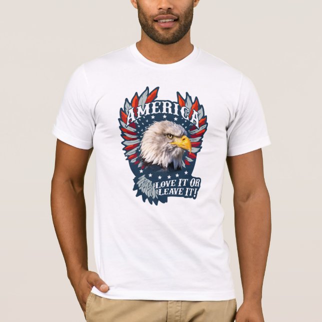 Cool Patriotic American Nationalism T-Shirt (Front)