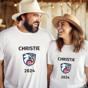 Cool Patriotic Chris Christie 2024 Election Eagle  T-Shirt