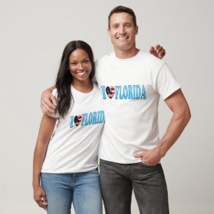 Cool Patriotic I Heart Florida T-Shirt