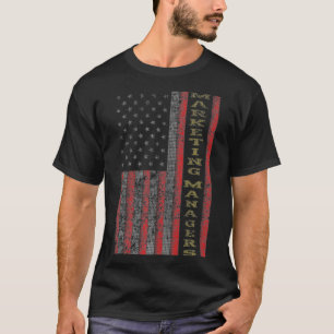 Cool Patriotic Marketing Managers USA US Flag Gif T-Shirt