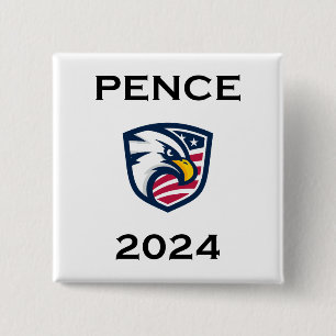 Cool Patriotic Mike Pence 2024 Election Eagle 15 Cm Square Badge
