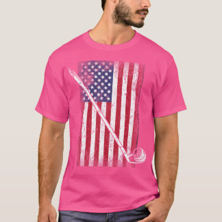 Cool Patriotic Usa American Flag Golf Sports Funny T-Shirt