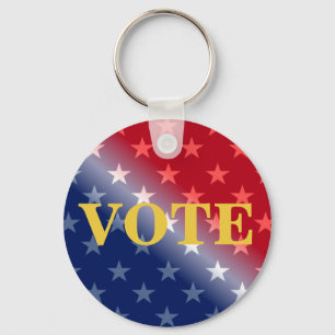 Cool Patriotic VOTE Voter Voting Custom Key Ring