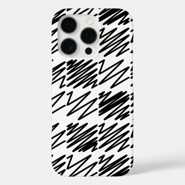 Cool Pattern Design in Black and White Case-Mate iPhone Case (Back)